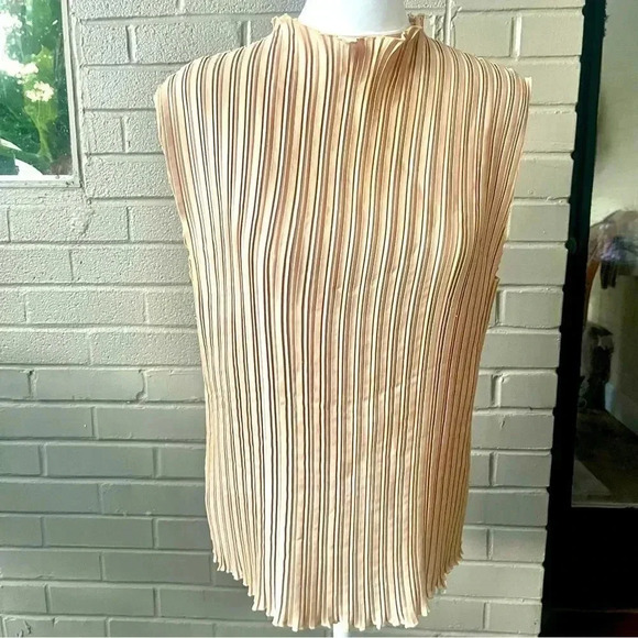 Vintage Studio C II Gold High Neck Rib Texture Tank Top 3x fits smaller Y2K - Picture 1 of 6